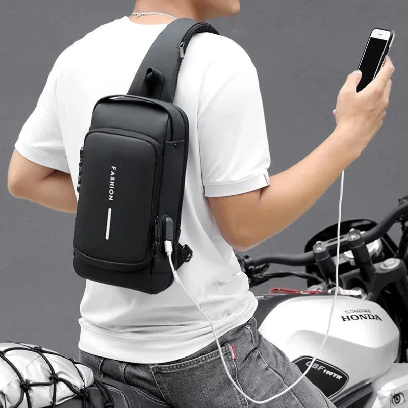 Bandolera Mochila Anti-Robo, Impermeable y con Carga USB